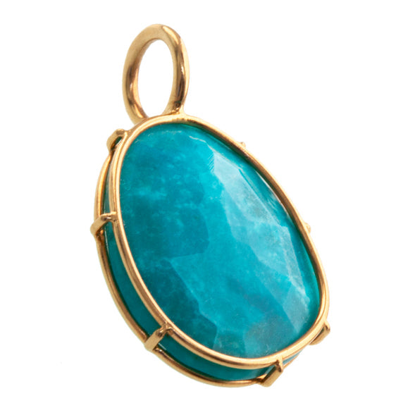 HEATHER B. MOORE 14K YELLOW GOLD TURQUOISE CHARM