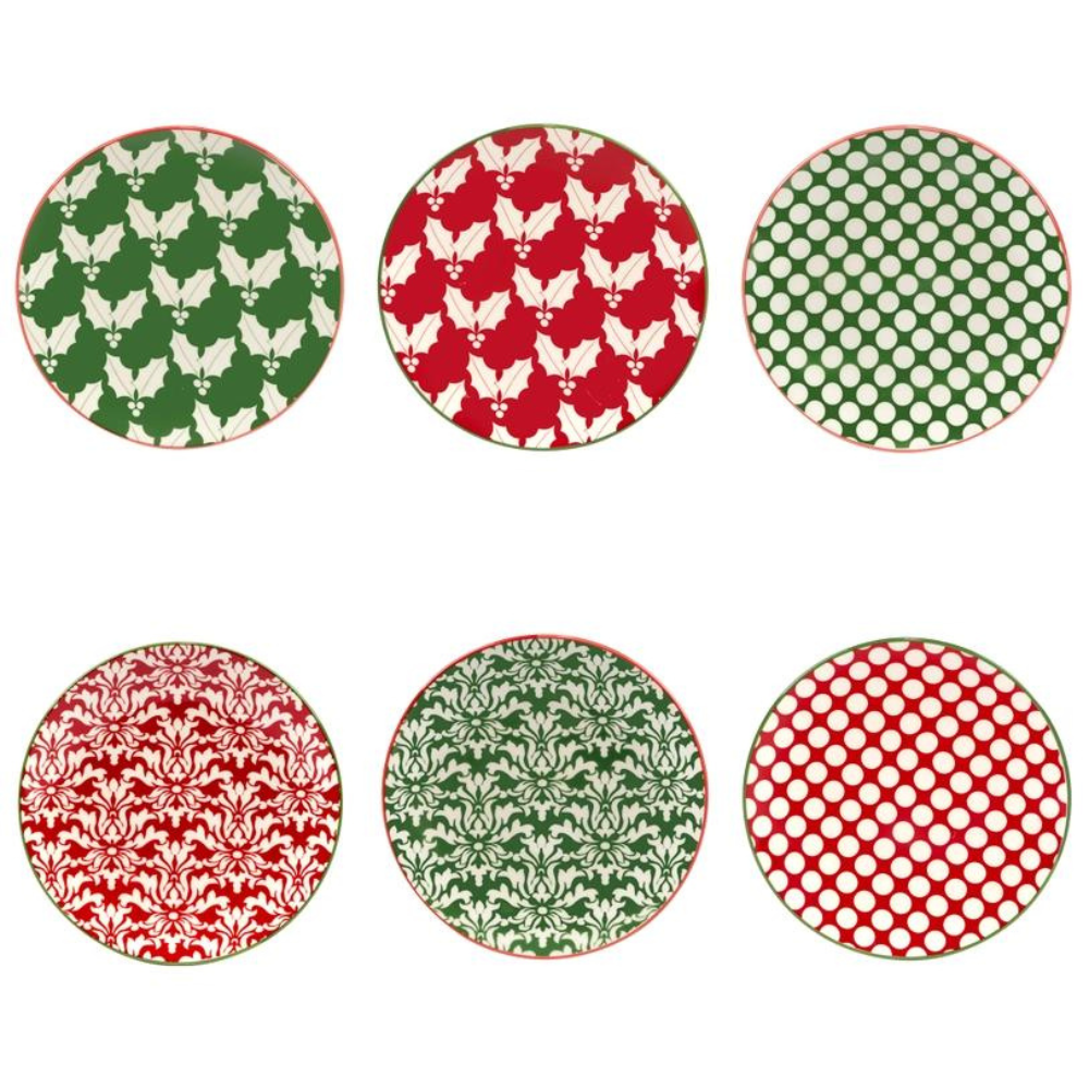 CERTIFIED INTERNATIONAL INDIVIDUALLY SOLD CHRISTMAS CANAPE PLATES