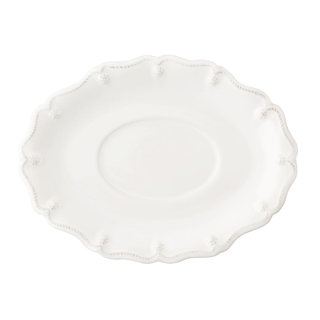 JULISKA BERRY AND THREAD WHITE SCALLOP SAUCE BOAT STAND