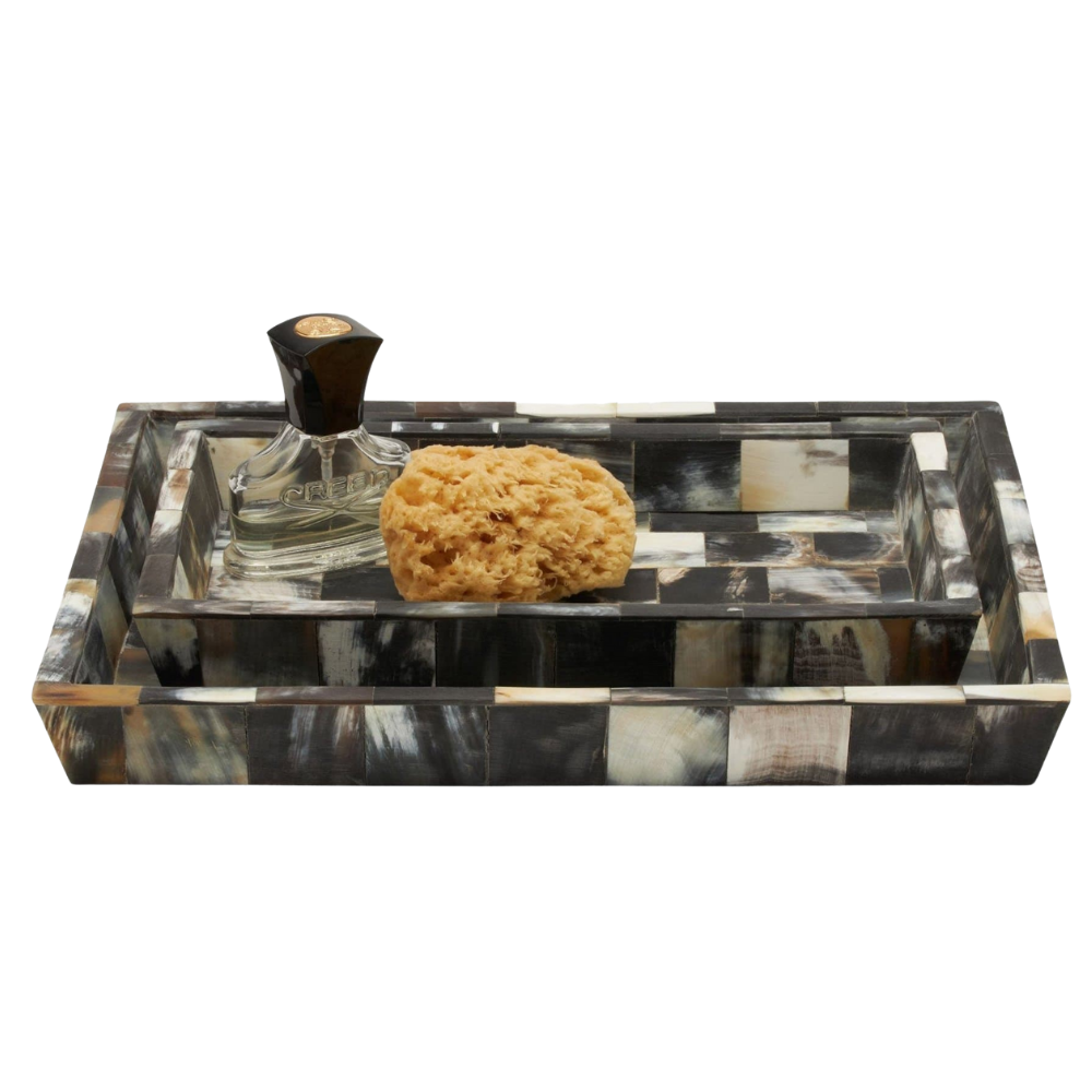 PIGEON & POODLE LARGE RECTANGULAR HORN TRAY