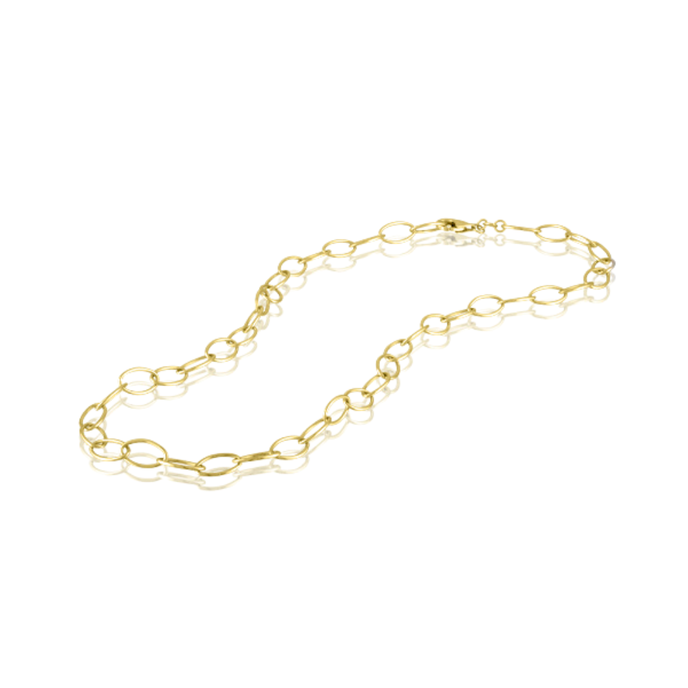 LISA NIK 18K YELLOW GOLD OVAL LINK NECKLACE
