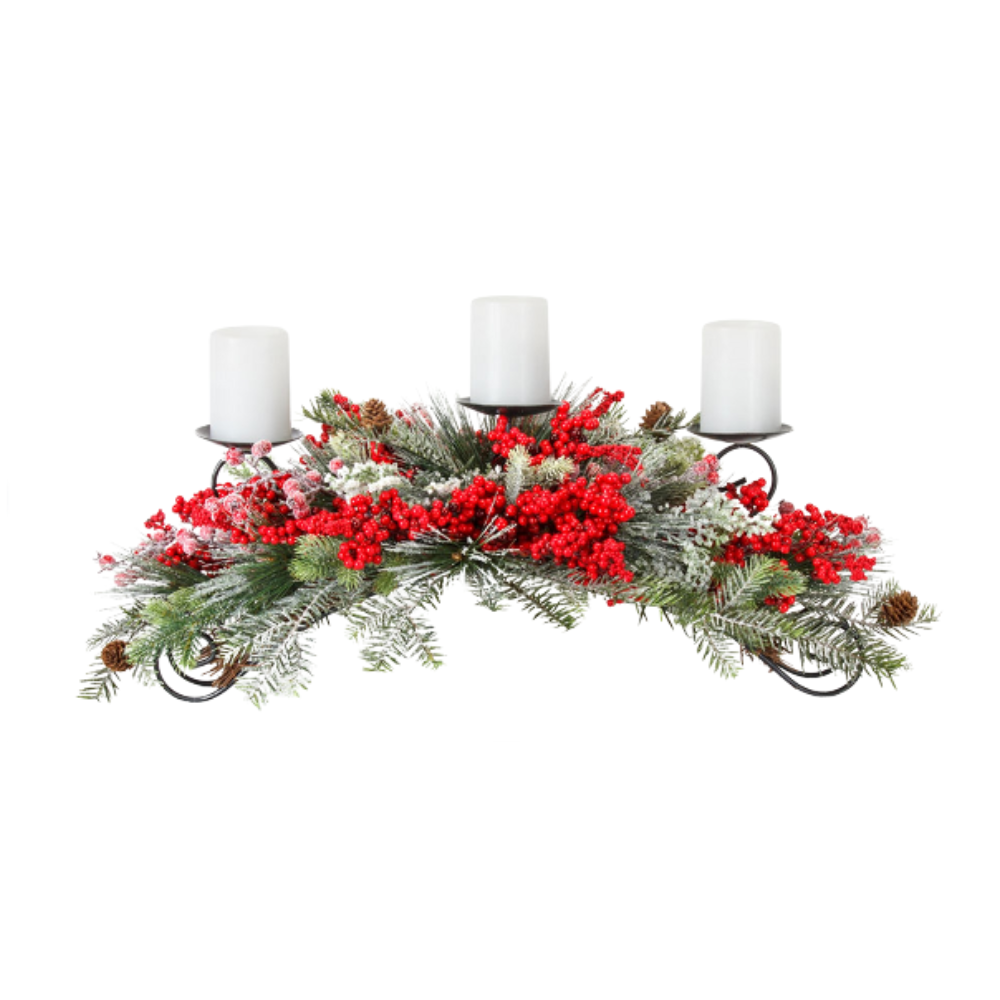MELROSE PINE AND BERRY CENTERPIECE