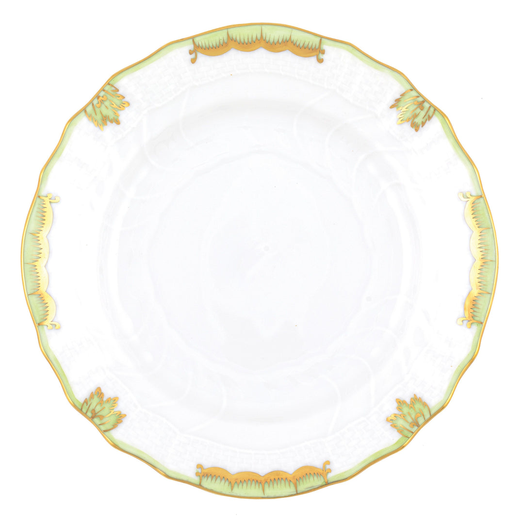 HEREND PRINCESS VICTORIA GREEN BREAD AND BUTTER PLATE