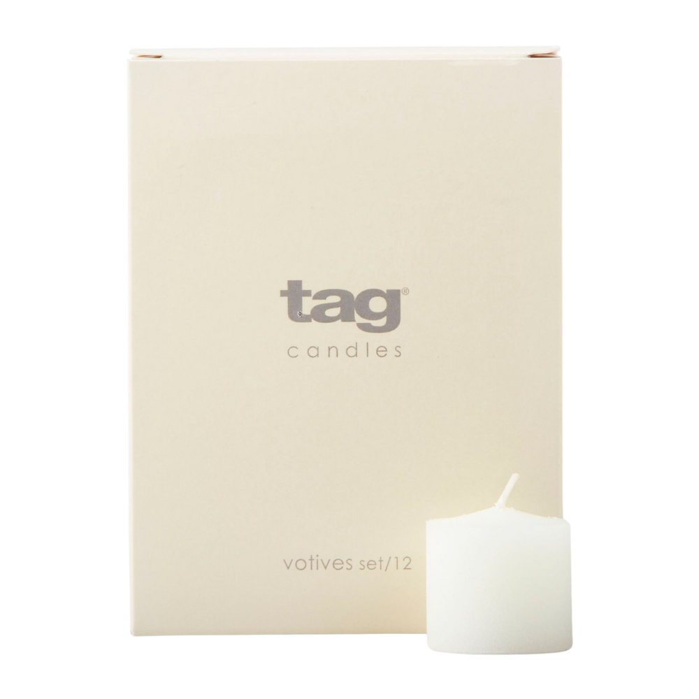 TAG SET OF 12 VOTIVE CANDLES