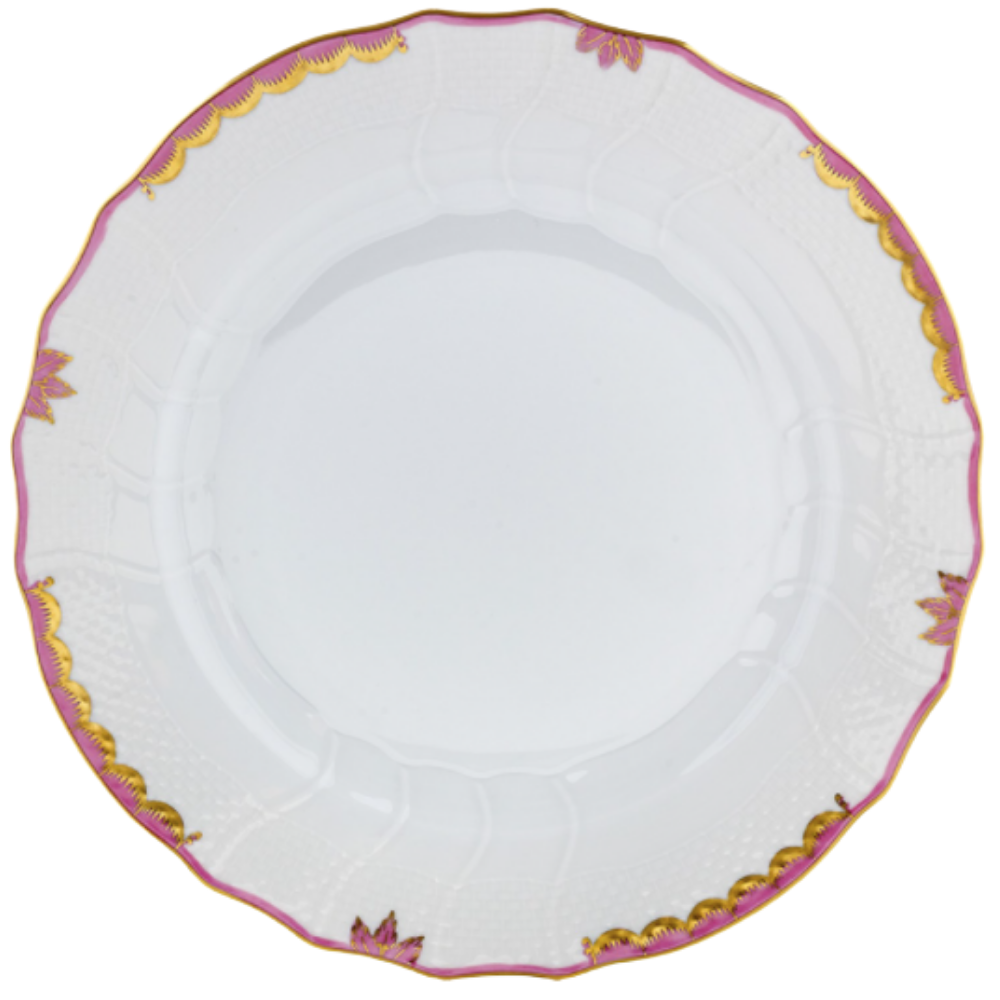 HEREND PRINCESS VICTORIA PINK BREAD AND BUTTER PLATE