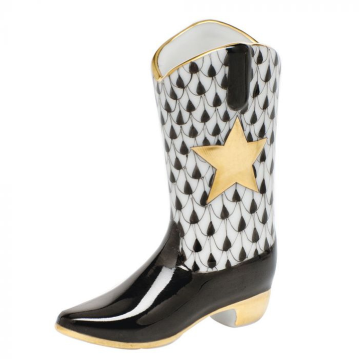 HEREND COWBOY AND COWGIRL BOOT BLACK