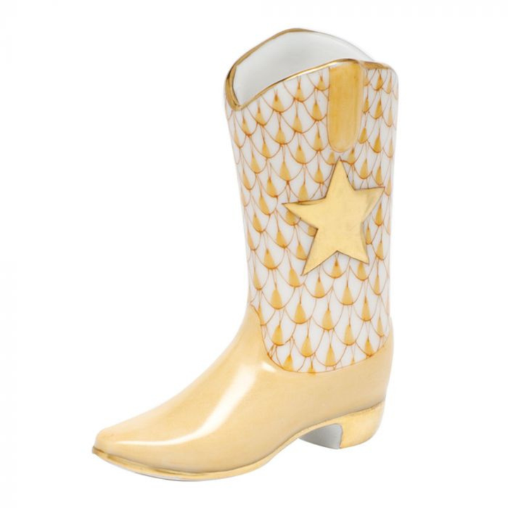 HEREND COWBOY AND COWGIRL BOOT BUTTERSCOTCH