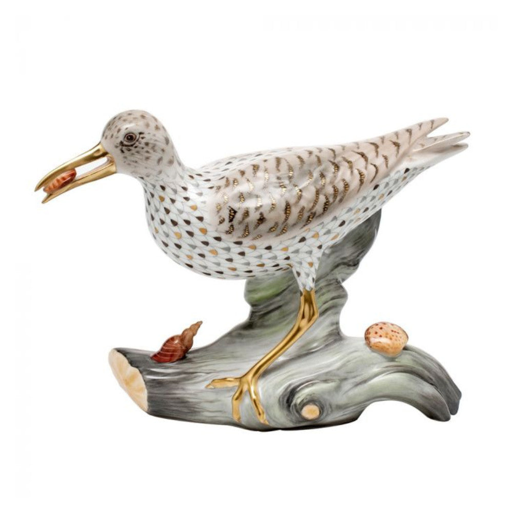 HEREND Limited Edition Spotted Sand Piper On Driftwoold Default Title