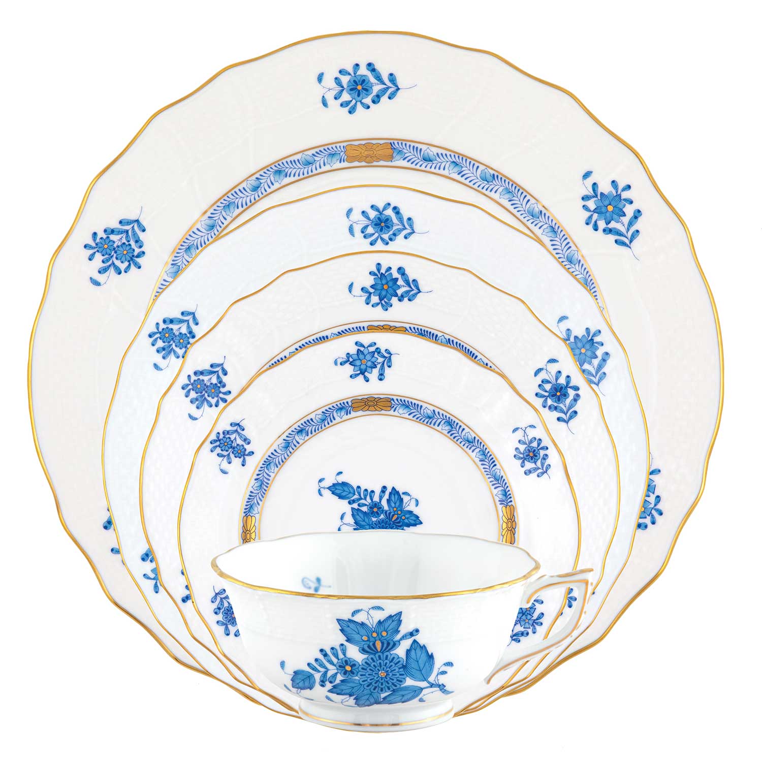 Herend Chinese Bouquet Blue
