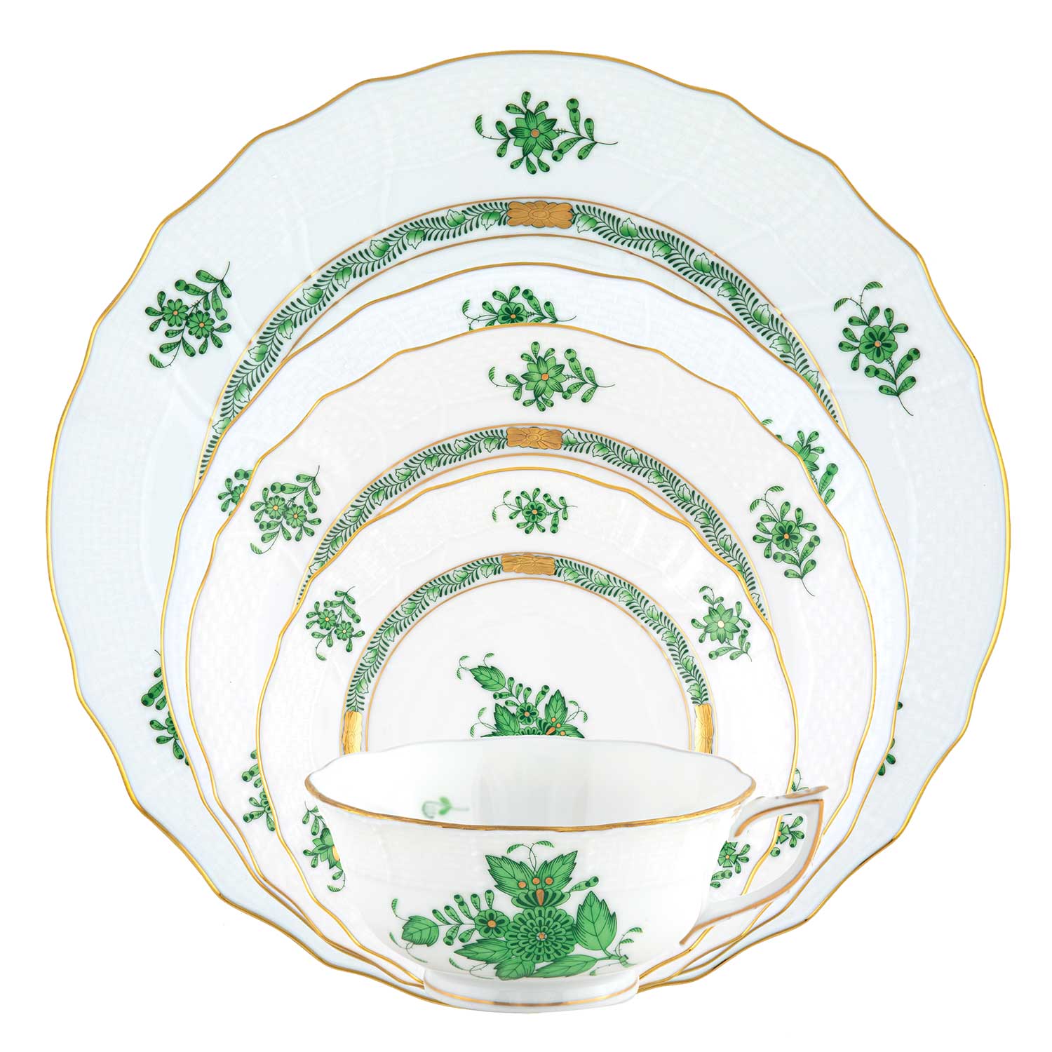 Herend Chinese Bouquet Green