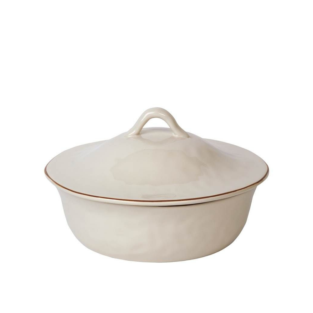 SKYROS CANTARIA IVORY ROUND COVERED CASSEROLE