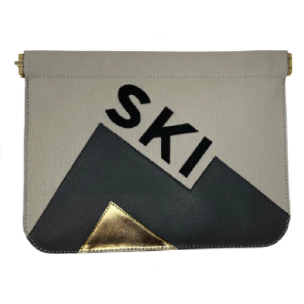 KEMPTON & CO SMALL SNAP SKI POUCH FOREST CHALK
