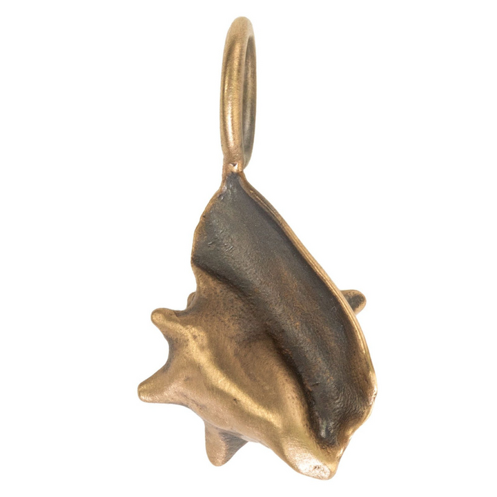 HEATHER B. MOORE GOLD PATINA CONCH SHELL SCULPTURAL CHARM