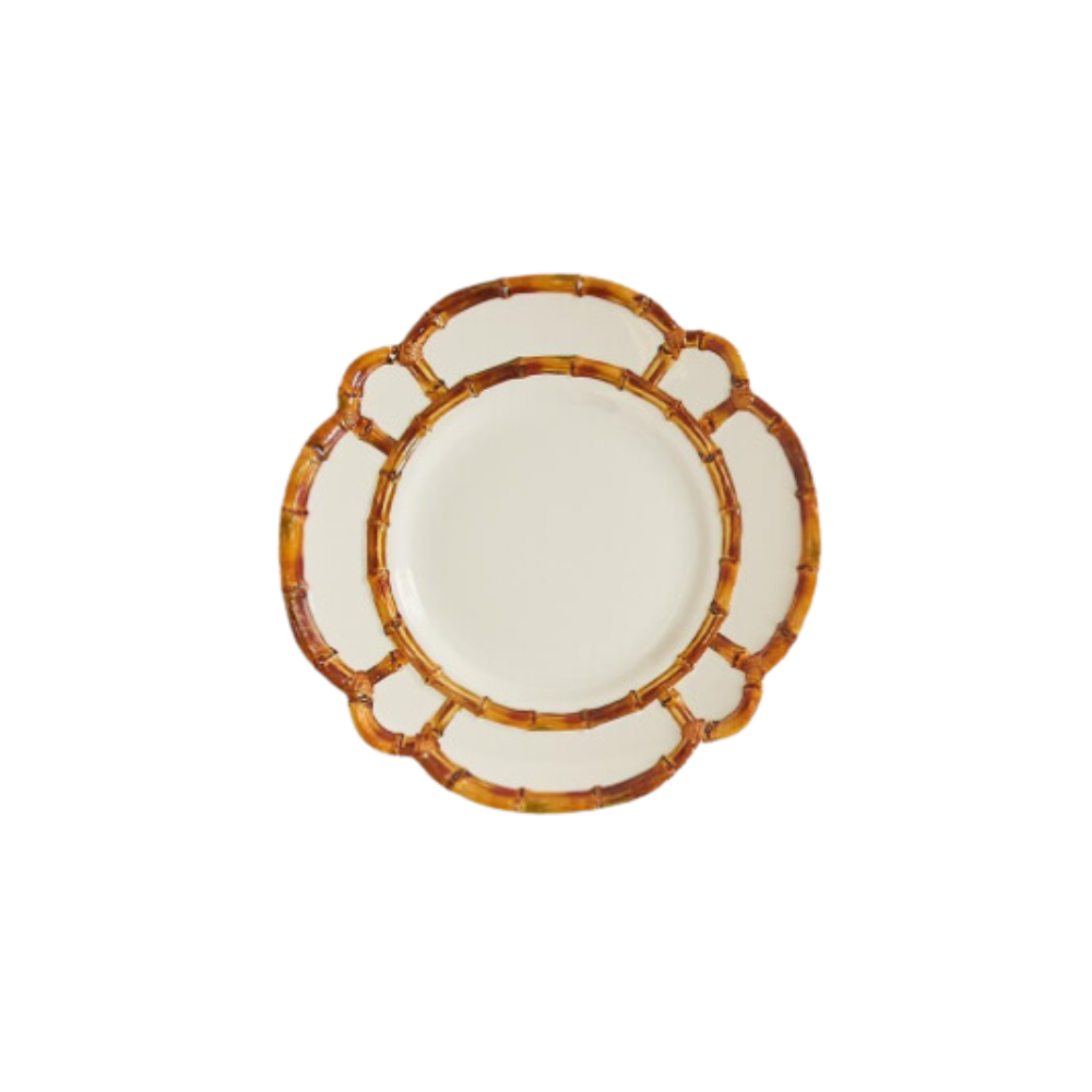 TWO'S COMPANY BAMBOO TOUCH SALAD PLATE