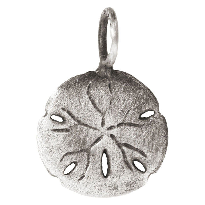 HEATHER B. MOORE STERLING SILVER SAND DOLLAR SCULPTURAL CHARM WITH PATINA FINISH