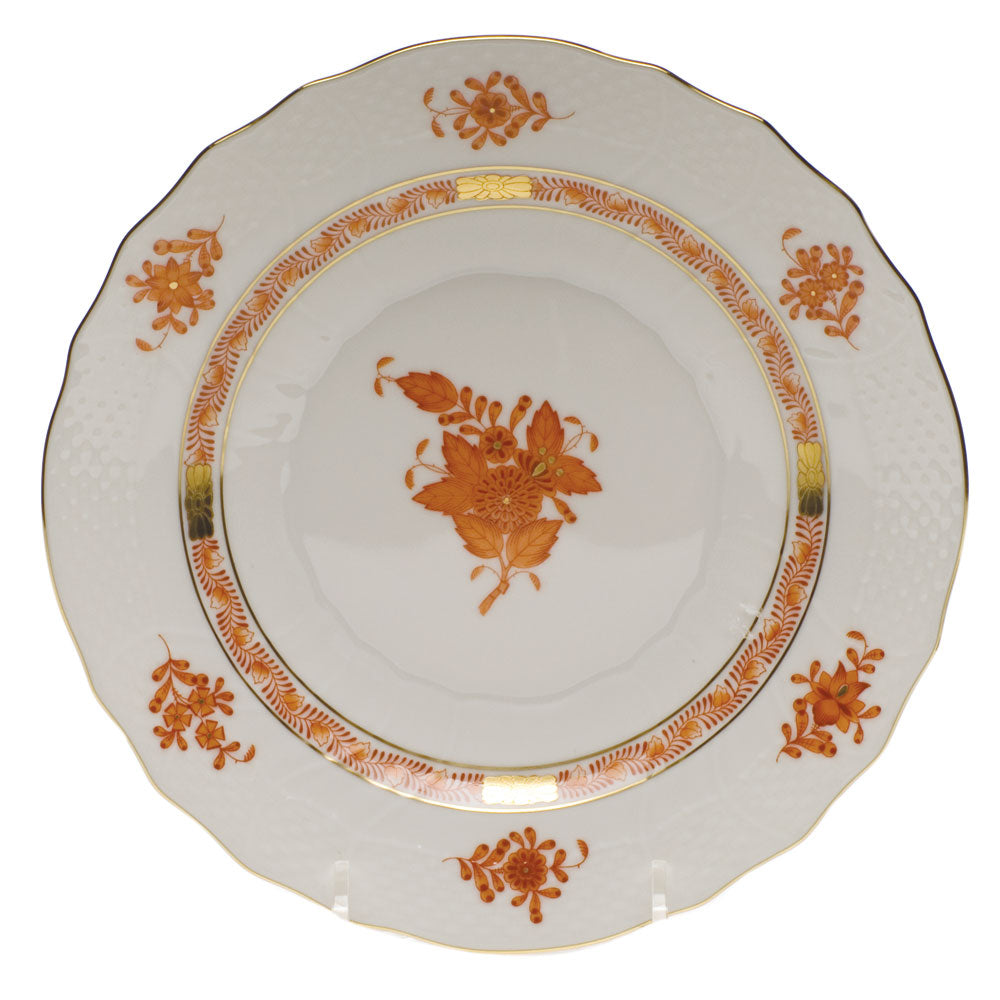 HEREND CHINESE BOUQUET RUST SALAD PLATE