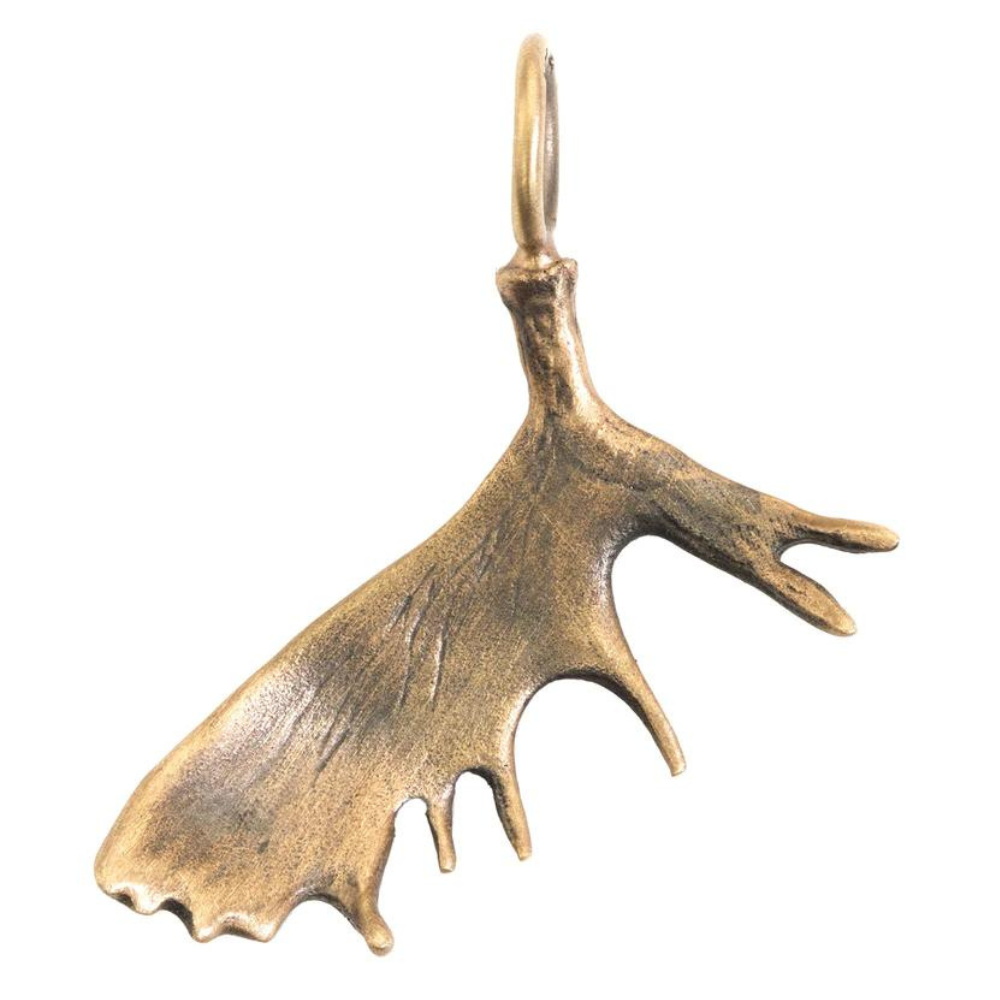 HEATHER B. MOORE GOLD PATINA MOOSE PADDLE SCULPTURAL CHARM