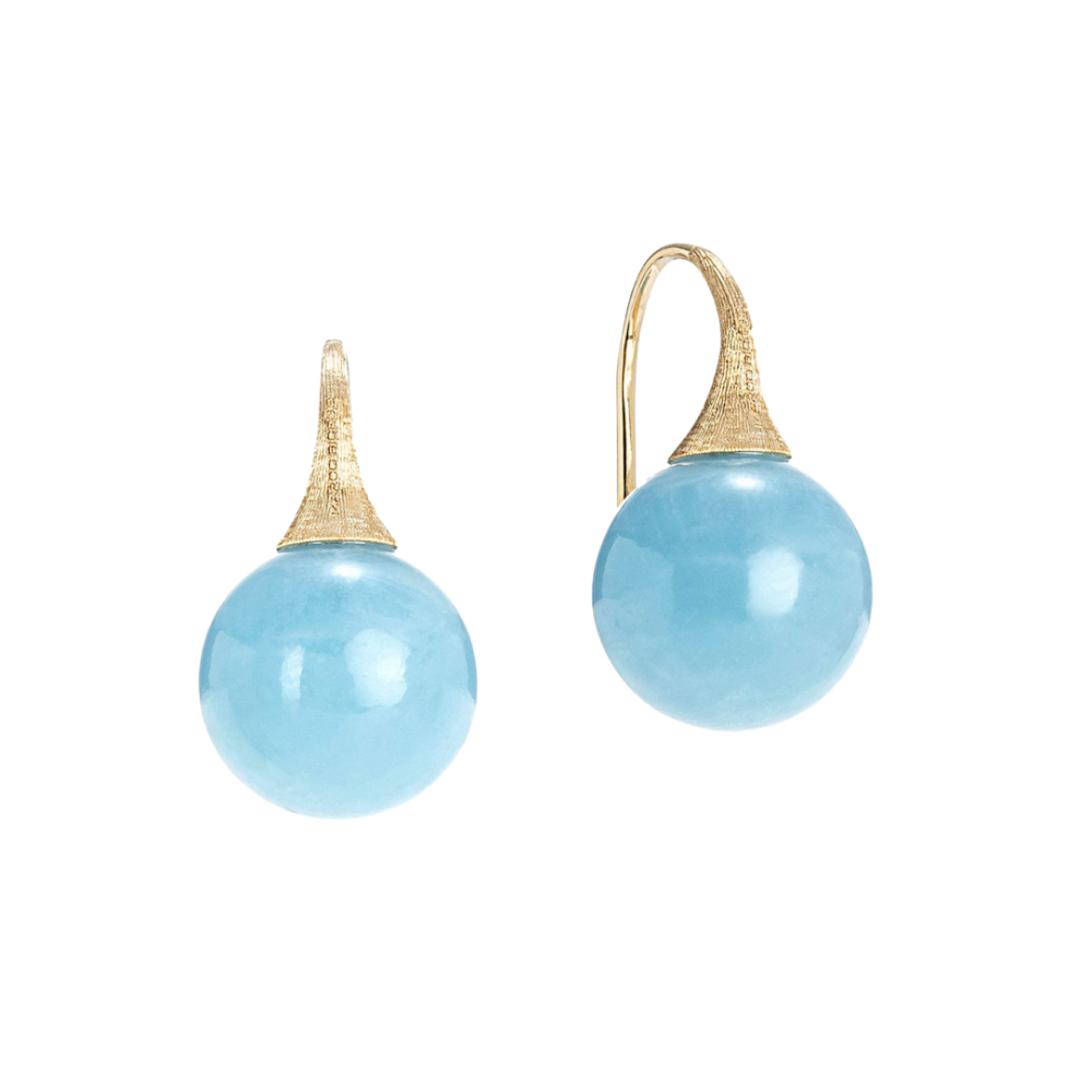 MARCO BICEGO 18K YELLOW GOLD WITH AQUAMARINE EARRINGS