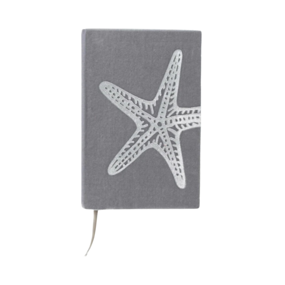 THE FIRST SNOW THE WRITER VELVET JOURNAL STARFISH COVER