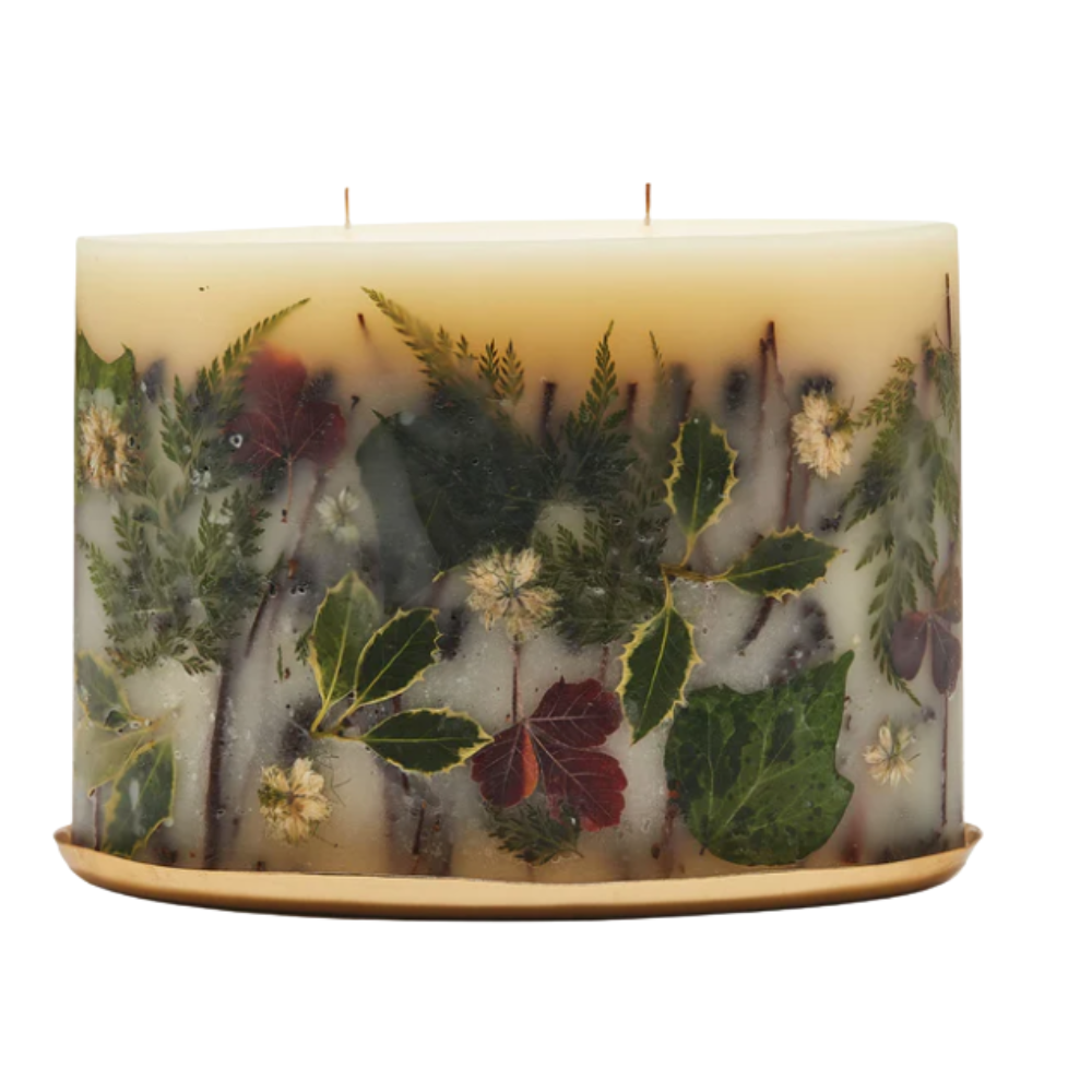 ROSY RINGS FOREST OVAL BOTANICAL CANDLE + PLATE SET
