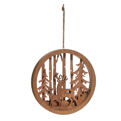RAZ IMPORTS DEER IN THE WOODS LAYERED ORNAMENT