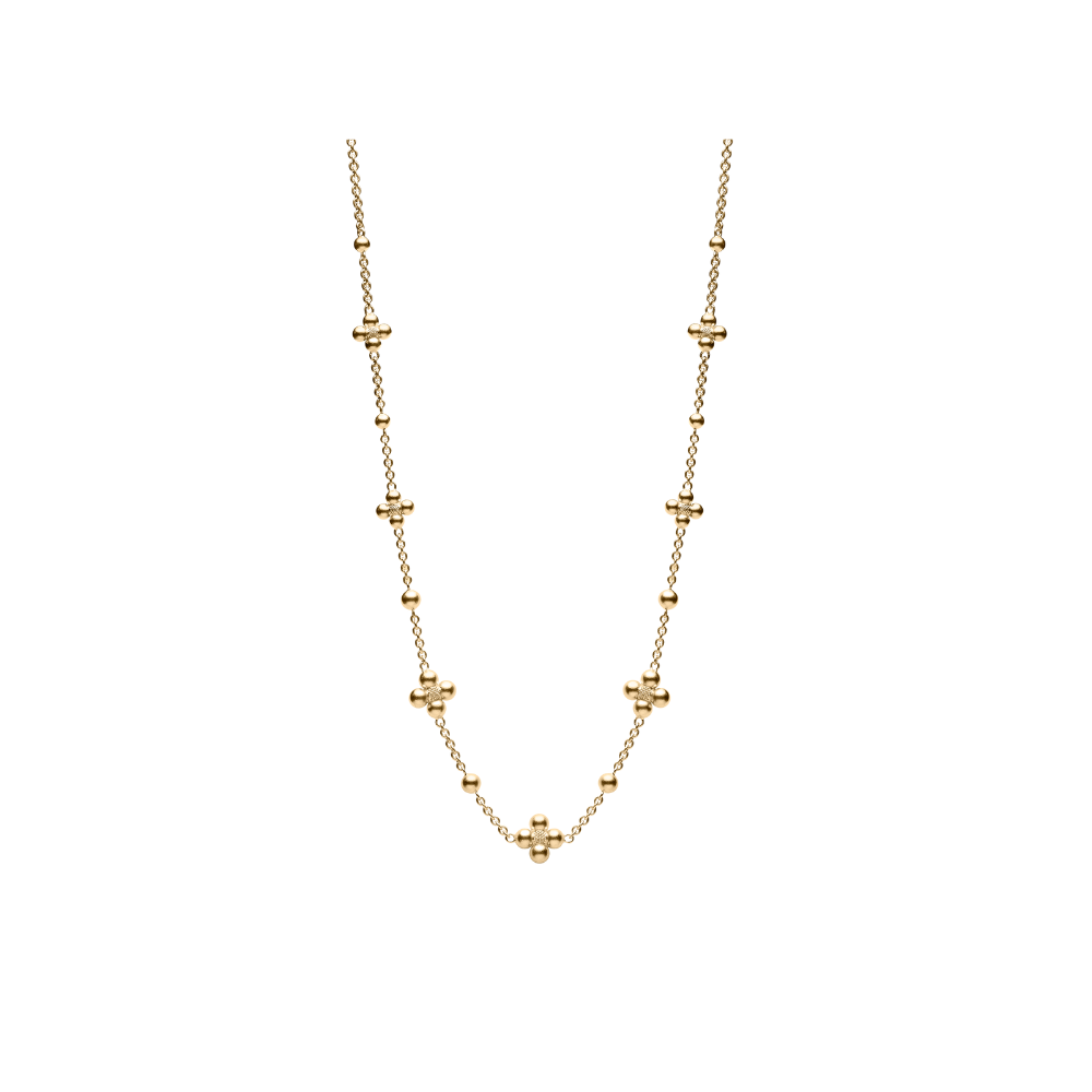 PAUL MORELLI YELLOW GOLD SEQUENCE GOLD BEAD NECKLACE