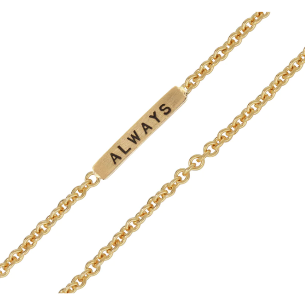 HEATHER B. MOORE 2MM GOLD LOVE ALWAYS CHAIN