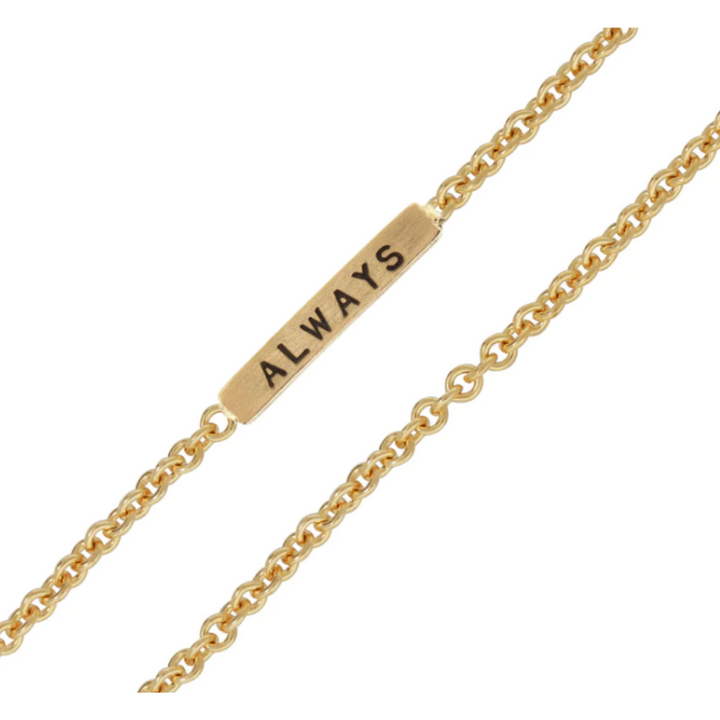 HEATHER B. MOORE 2MM GOLD LOVE ALWAYS CHAIN
