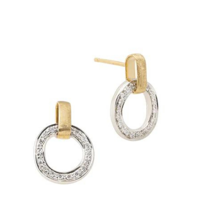 MARCO BICEGO 18K YELLOW AND WHITE GOLD JAIPUR LIND DIAMOND EARRINGS