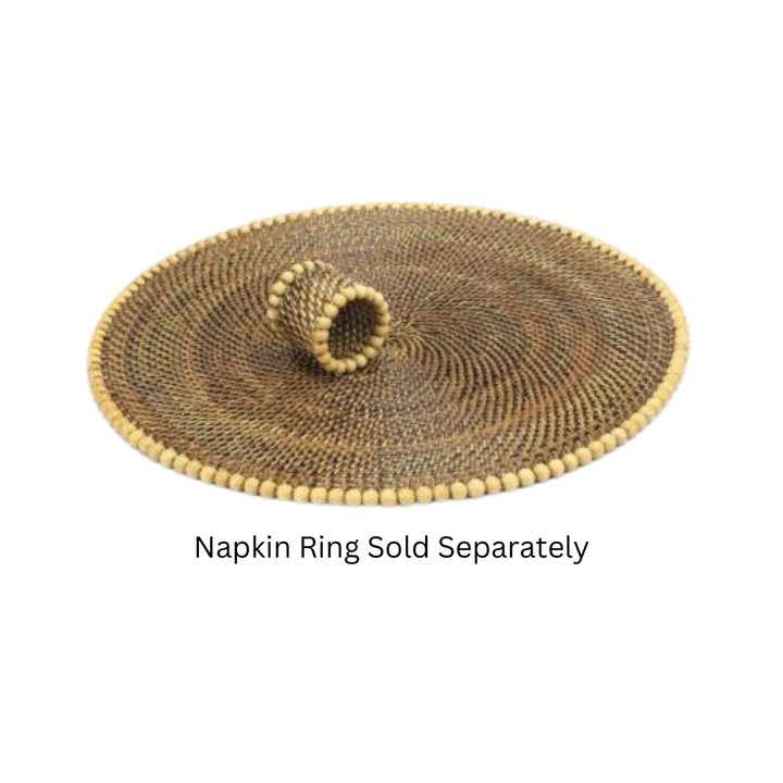CALAISIO NATURAL BEAD ROUND PLACEMAT ONLY