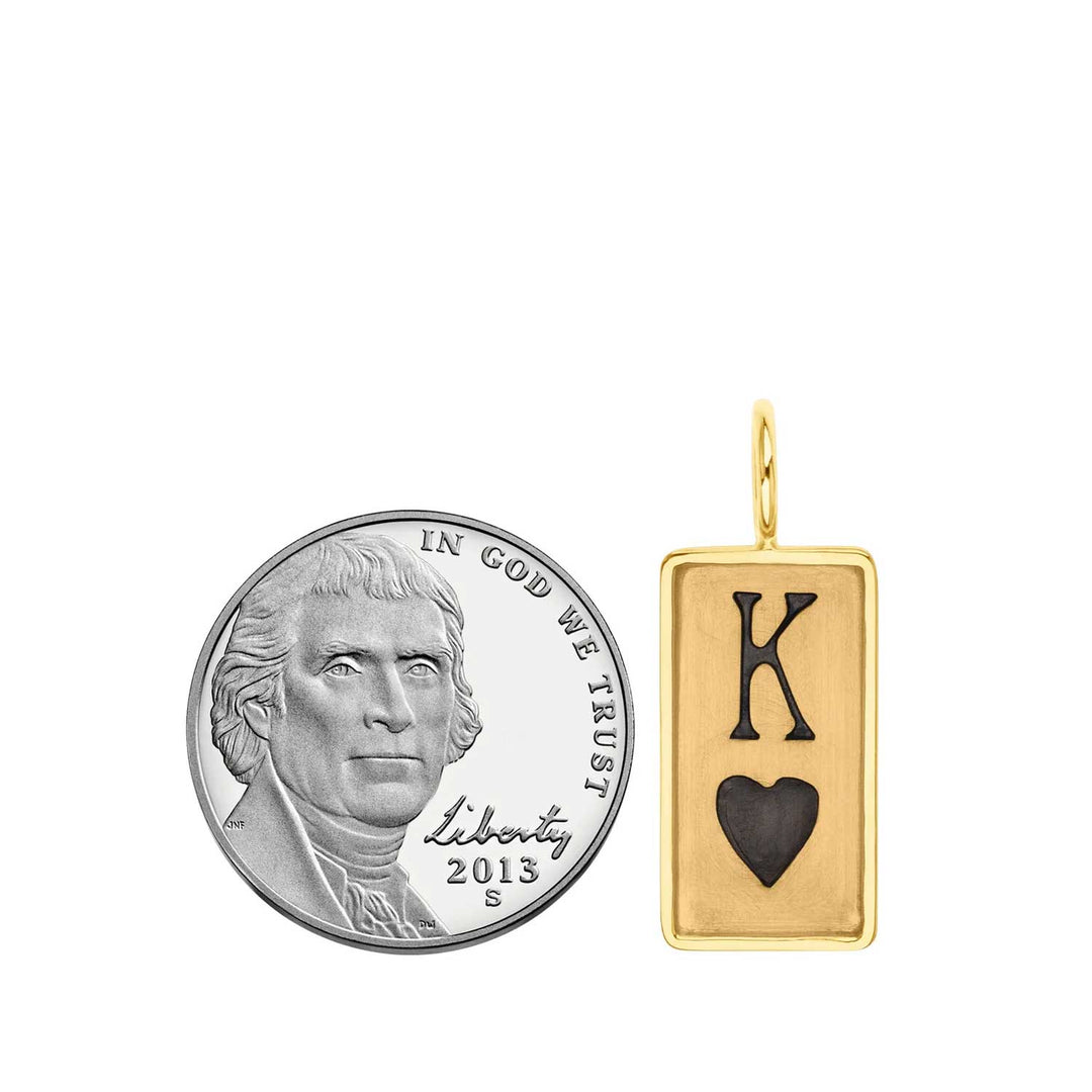 HEATHER B. MOORE 14K YELLOW GOLD KING OF HEARTS ID TAG