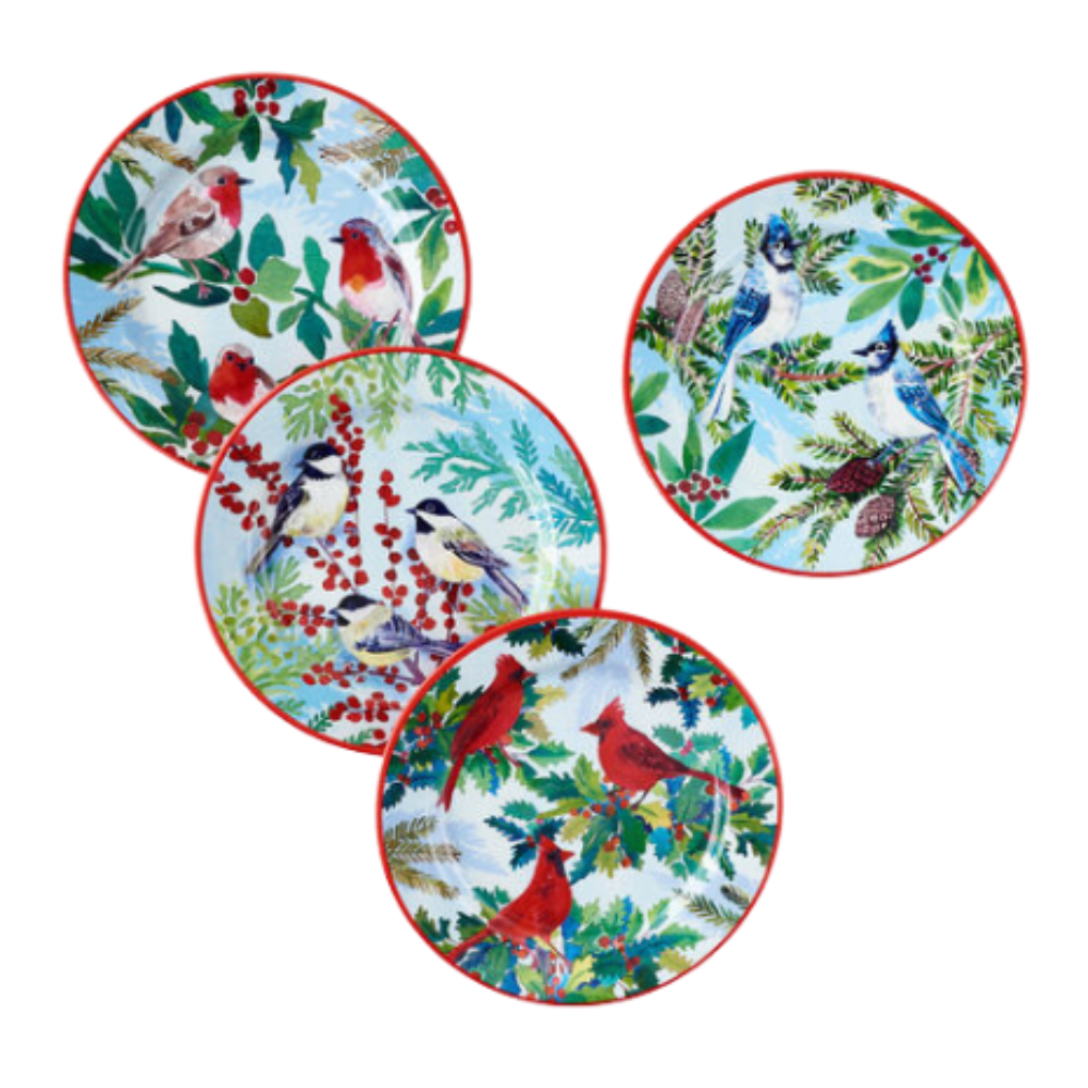 180 DEGREES INDIVIDUALLY SOLD HOLIDAY BIRD PLATE