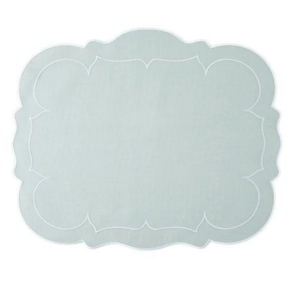 SKYROS LINHO ICE BLUE AND WHITE PLACEMAT
