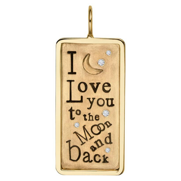 HEATHER B. MOORE 14K YELLOW GOLD "I LOVE YOU TO THE MOON AND BACK"