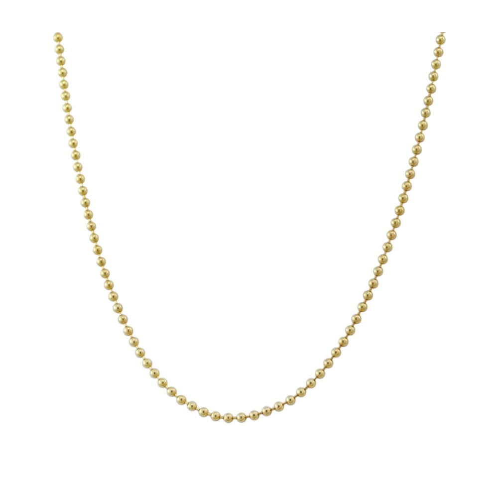 HEATHER B. MOORE 1.8MM YELLOW GOLD BALL CHAIN 16"