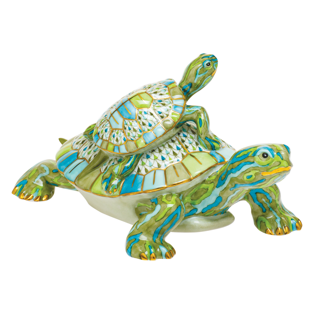 HEREND Limited Edition Pair of Turtles