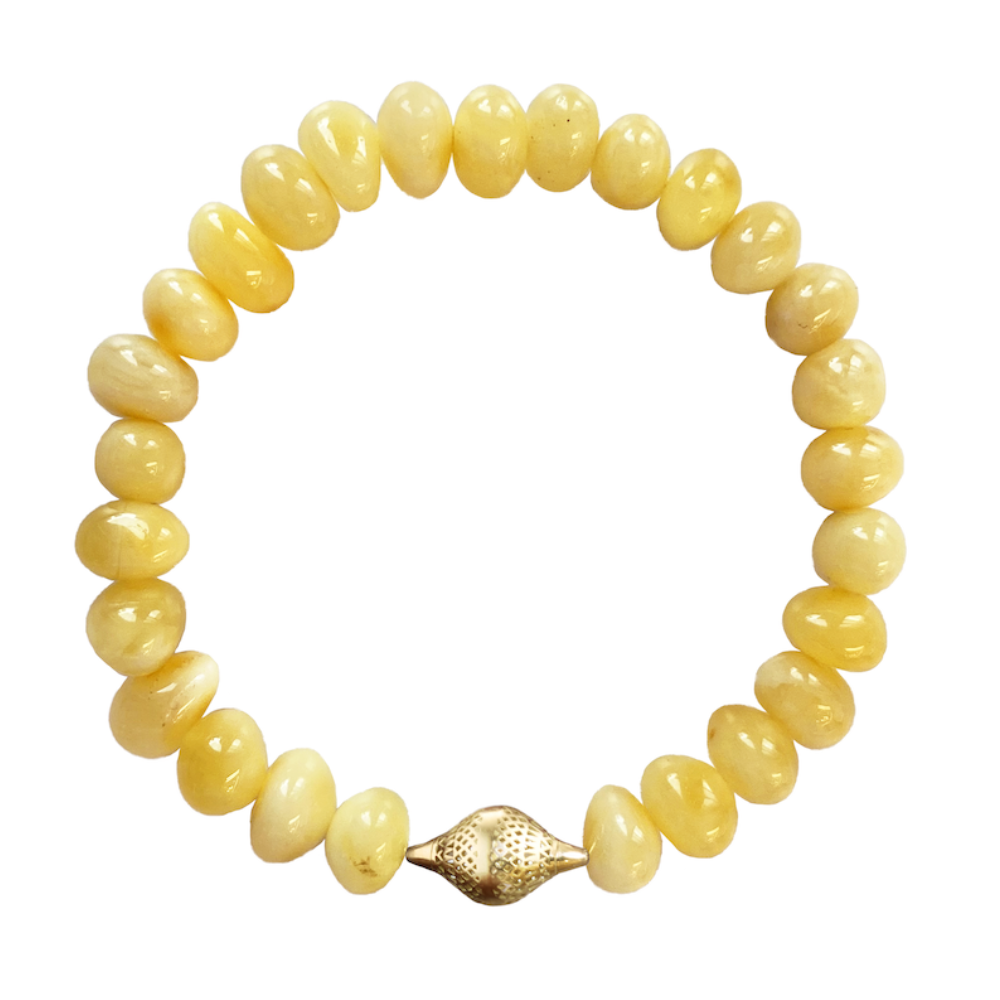 RAY GRIFFITHS 18K YELLOW GOLD AMBER BRACELET