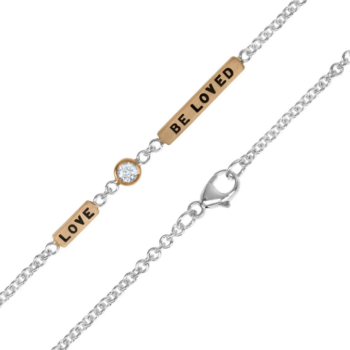 HEATHER B. MOORE 2MM SILVER LOVE BE LOVED CHAIN