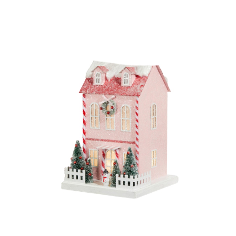 RAZ IMPORTS INDIVIDUALLY SOLD LIGHTED PINK PAPER HOUSE