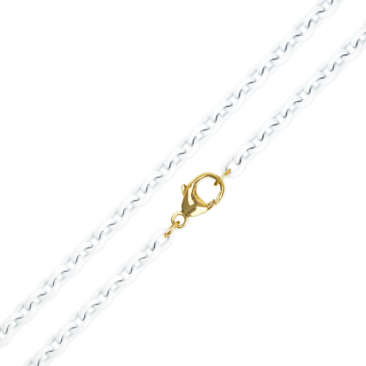 HEATHER B. MOORE HEATHER B. MOORE 3.8MM STAINLESS STEEL PEARL WHITE CHAIN 16" 16",20",24",18"