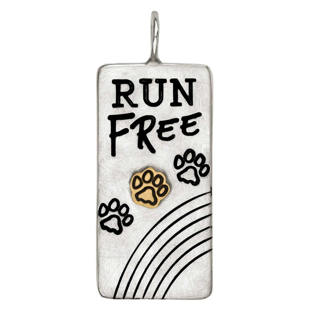 HEATHER B. MOORE STERLING SILVER RUN FREE ID TAG