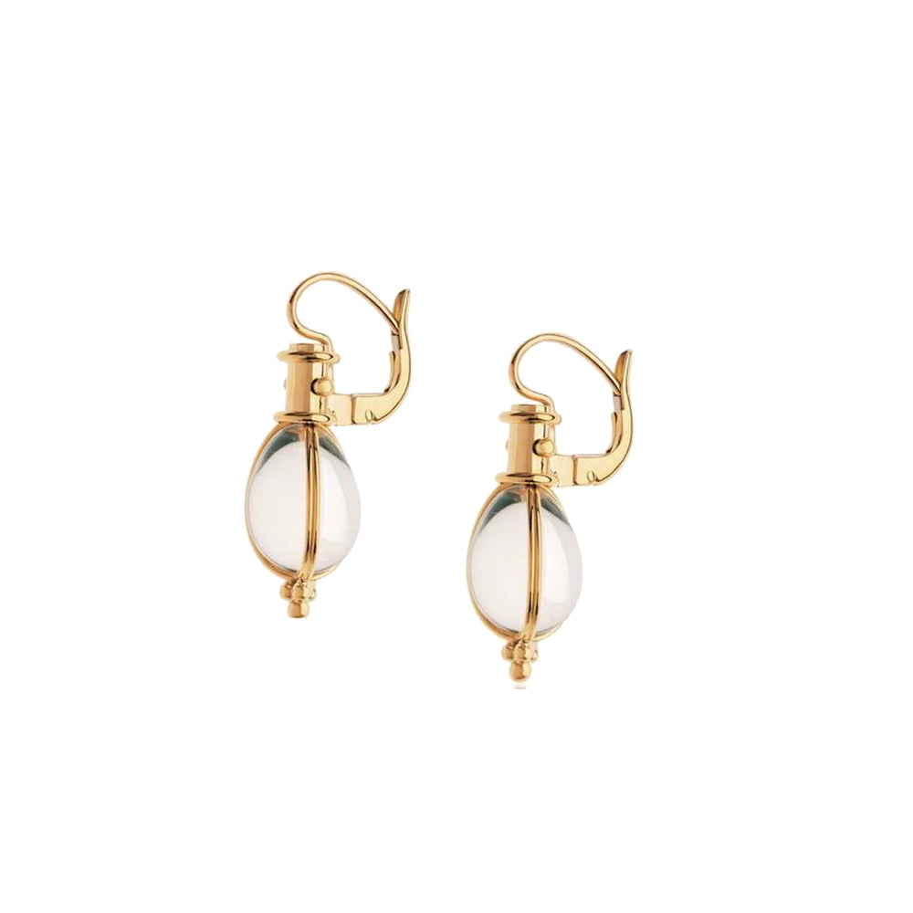 TEMPLE ST CLAIR 18K YELLOW GOLD AMULET EARRINGS