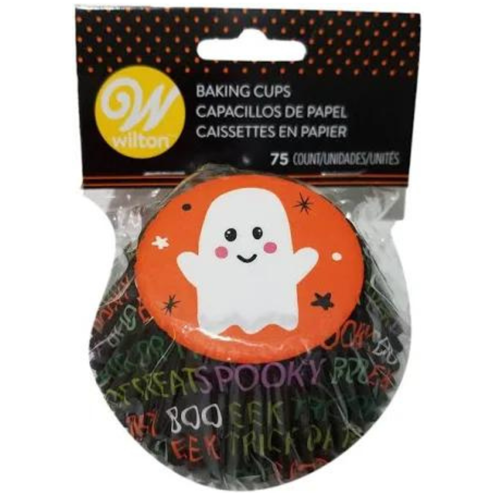 WILTON INDUSTRIES STANDARD CUPCAKE LINERS WITH GHOST MOTIF