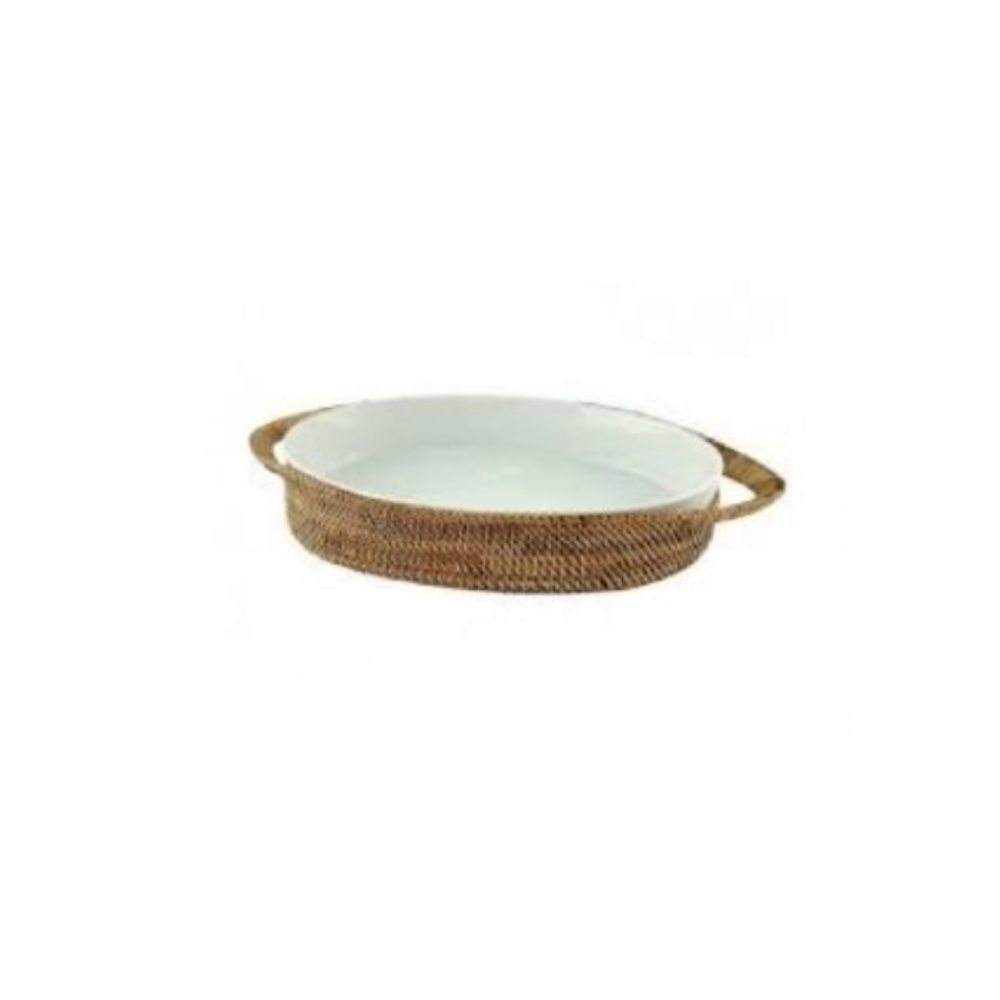 CALAISIO WOVEN OVAL TRAY AND BAKER