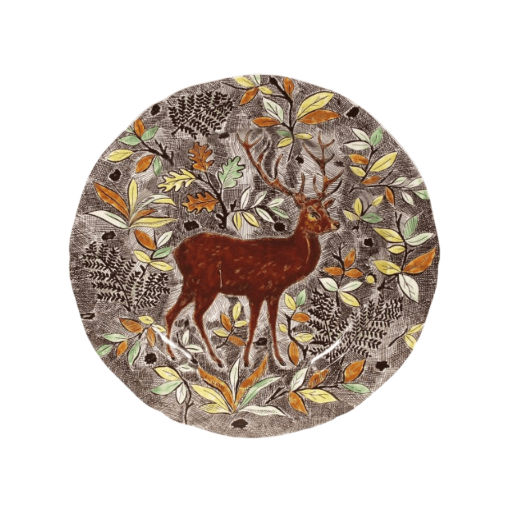 GIEN STAG ROUND FLAT DISH
