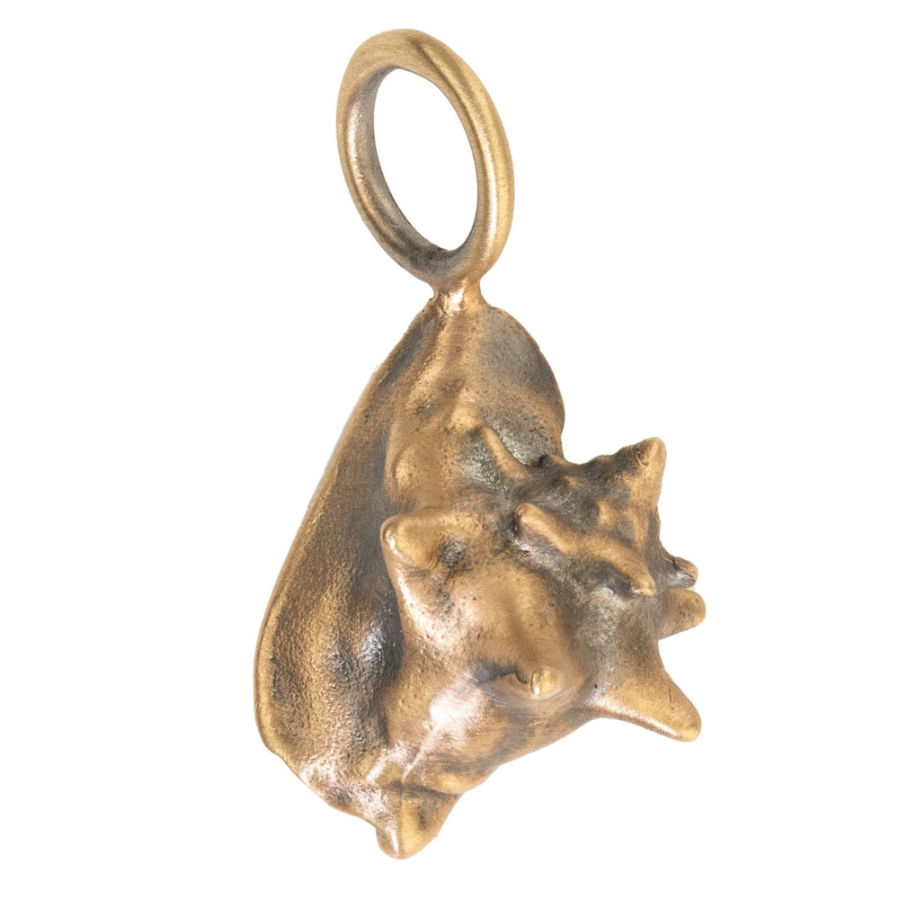 HEATHER B. MOORE GOLD PATINA CONCH SHELL SCULPTURAL CHARM