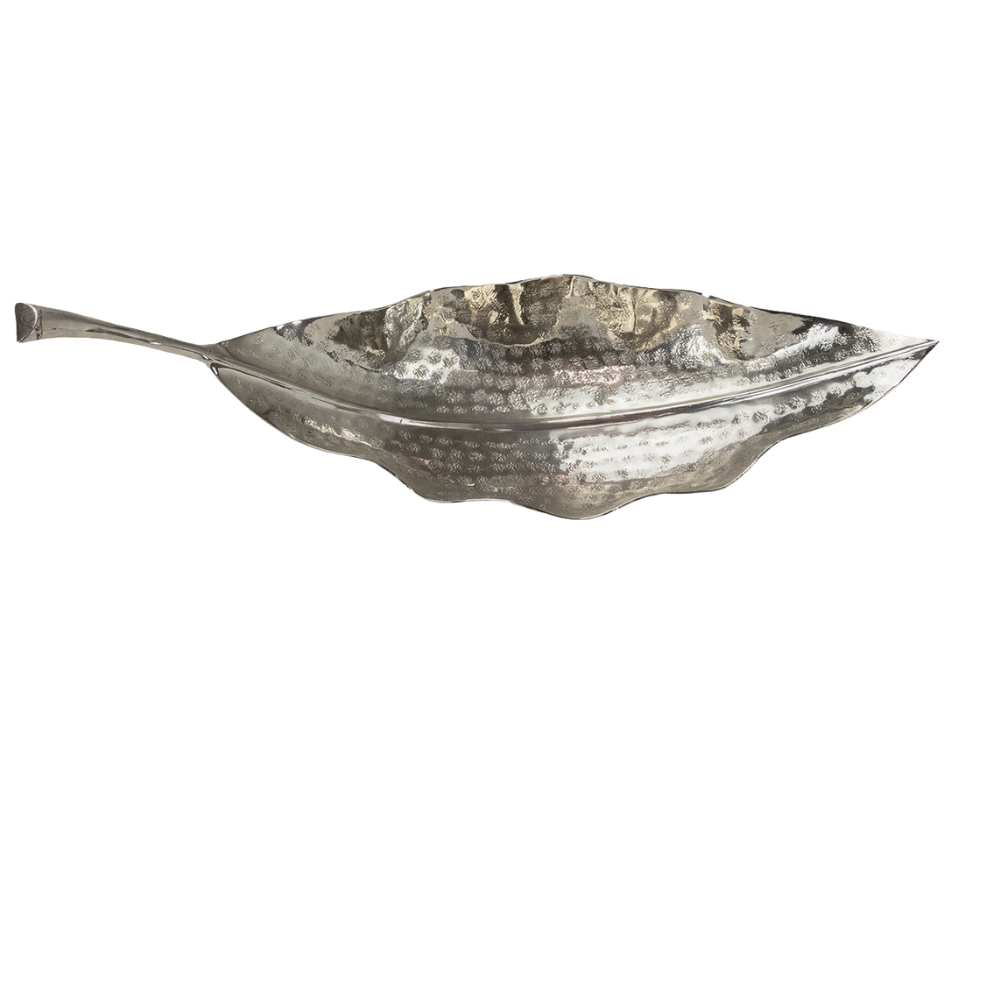 THE IMPORT COLLECTION LARGE GUM TREE LEAF DECORATIVE BOWL