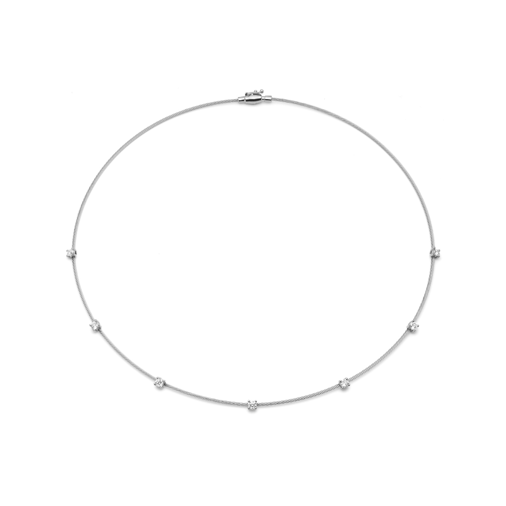 PAUL MORELLI 18K WHITE GOLD NECKLACE WITH DIAMONDS