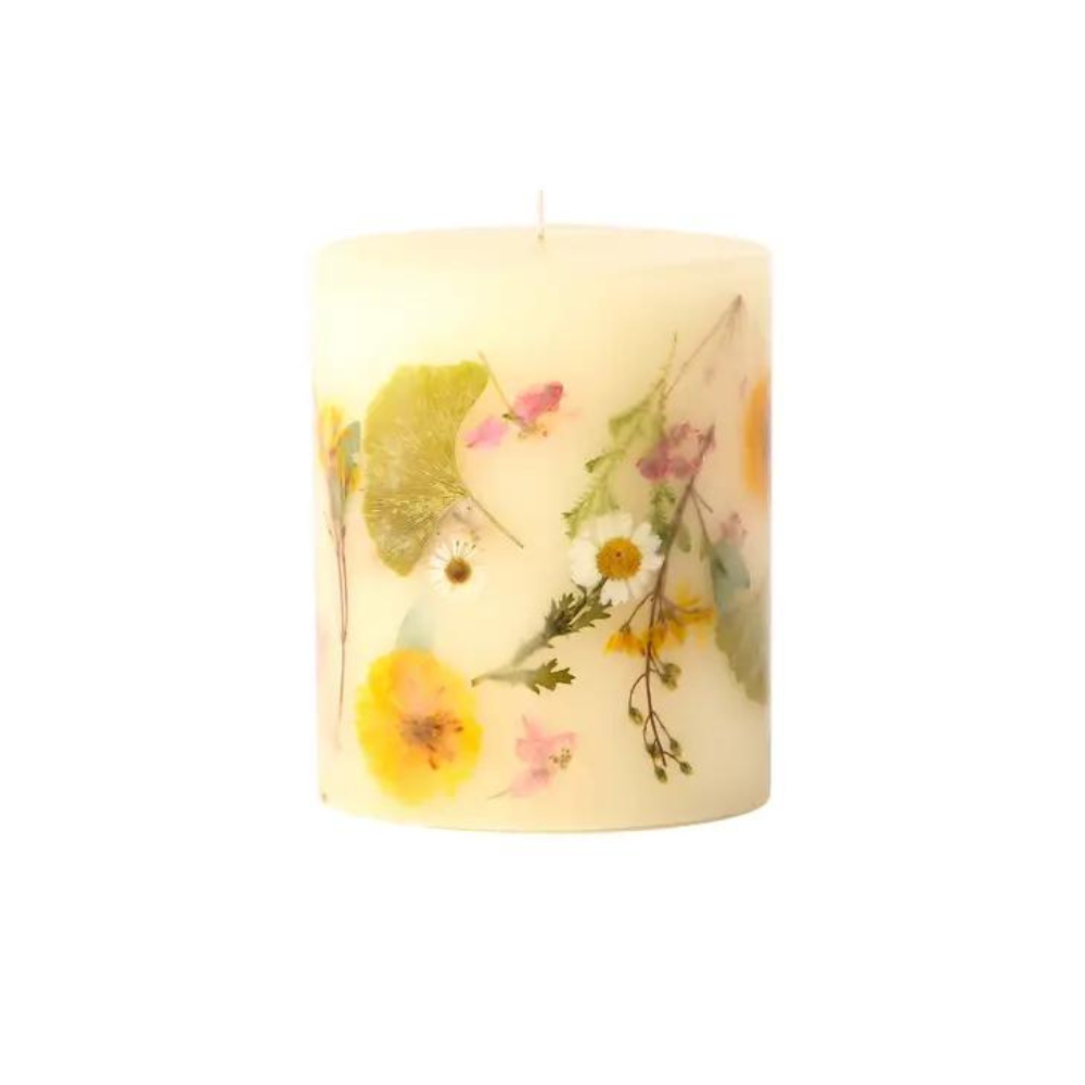 ROSY RINGS LEMON BLOSSOM AND LYCHEE ROUND BOTANICAL CANDLE - SMALL