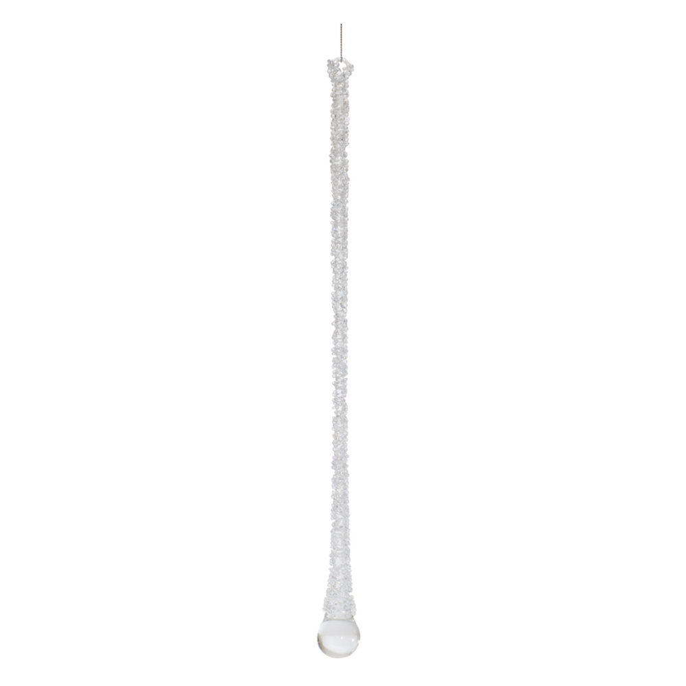 MELROSE LARGE 13" GLASS ICICLE DROP